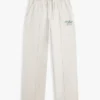 Pantalón de chándal de felpa con logo en letra cursiva Pantalón de chándal de felpa con logo en letra cursiva
