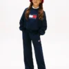 Pantalón de chándal infantil con logotipo de bandera ondulada