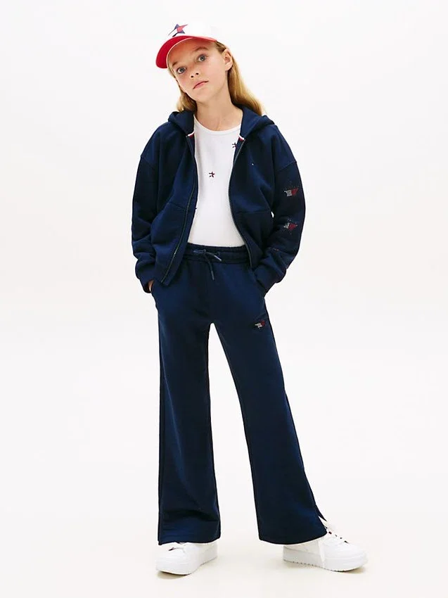 Pantalón de chándal infantil con logotipo de estrella de strass Pantalón de chándal infantil con logotipo de estrella de strass