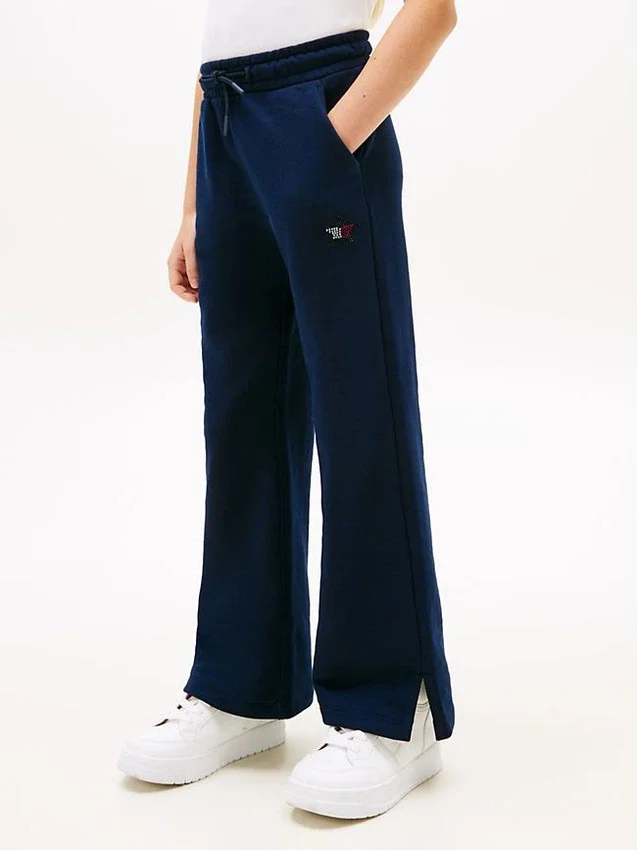 Pantalón de chándal infantil con logotipo de estrella de strass Pantalón de chándal infantil con logotipo de estrella de strass
