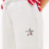 Pantalón de chándal infantil con logotipo de estrella de strass Pantalón de chándal infantil con logotipo de estrella de strass