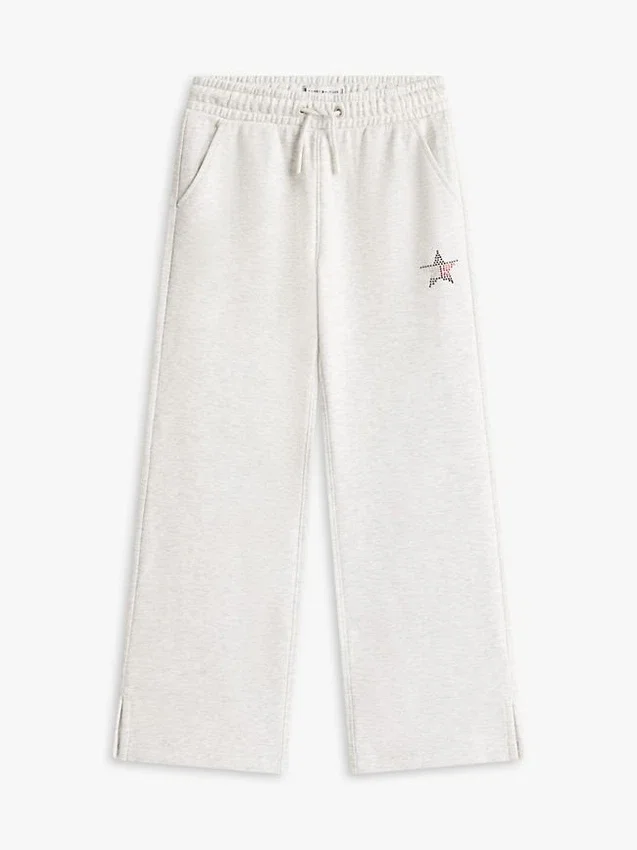 Pantalón de chándal infantil con logotipo de estrella de strass Pantalón de chándal infantil con logotipo de estrella de strass