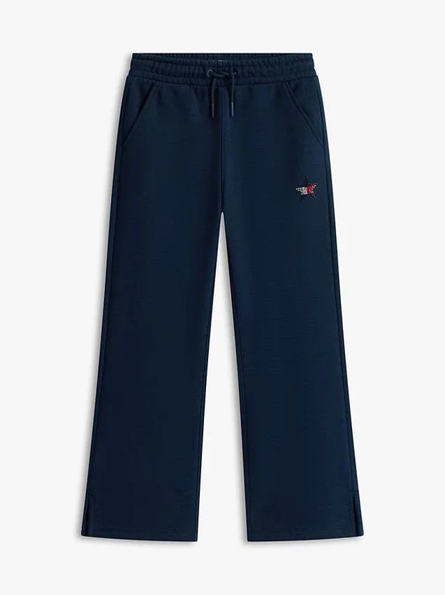 Pantalón de chándal infantil con logotipo de estrella de strass Pantalón de chándal infantil con logotipo de estrella de strass