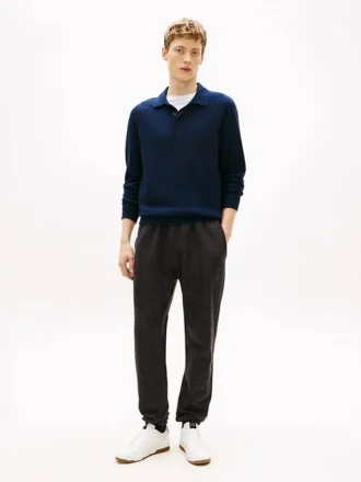Pantalón de chándal jaspeado con el logotipo Hilfiger Crest
