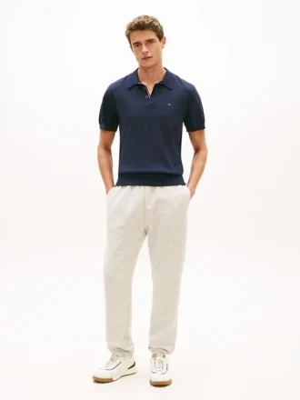 Pantalón de chándal jaspeado con el logotipo Hilfiger Crest