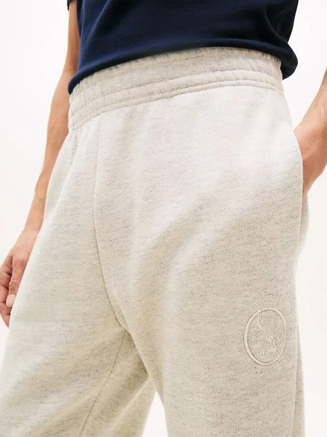 Pantalón de chándal jaspeado con el logotipo Hilfiger Crest Pantalón de chándal jaspeado con el logotipo Hilfiger Crest