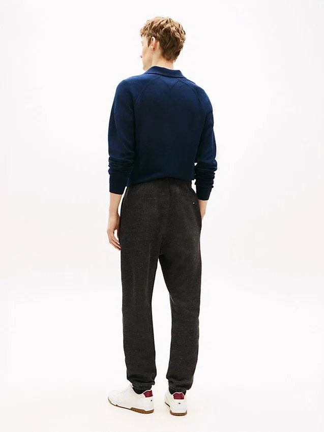 Pantalón de chándal jaspeado con el logotipo Hilfiger Crest Pantalón de chándal jaspeado con el logotipo Hilfiger Crest