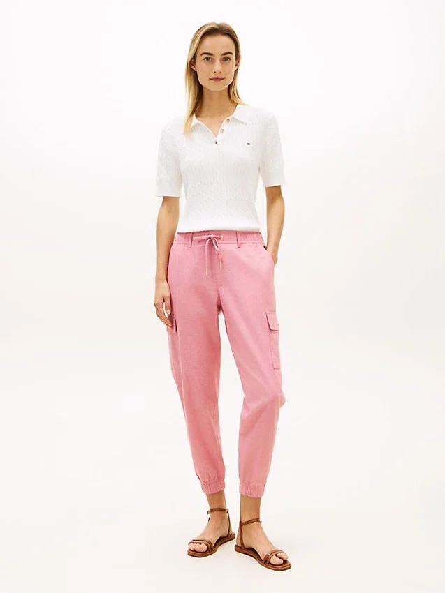 Pantalón jogger cargo de algodón elástico Pantalón jogger cargo de algodón elástico
