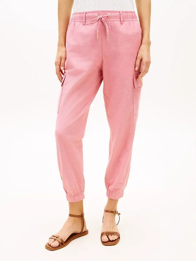 Pantalón jogger cargo de algodón elástico Pantalón jogger cargo de algodón elástico