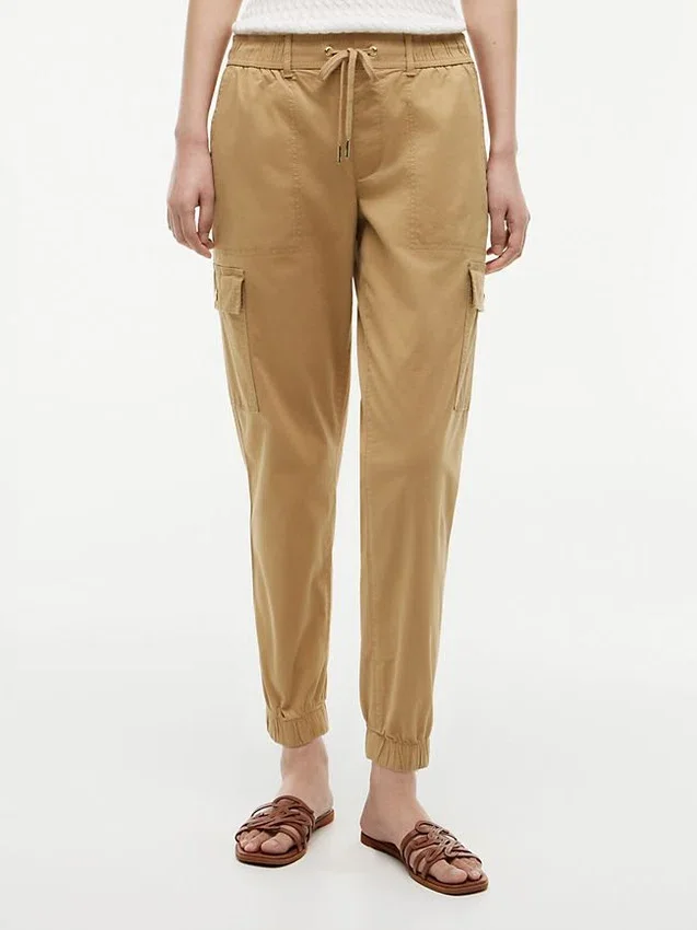 Pantalón jogger cargo de algodón elástico Pantalón jogger cargo de algodón elástico