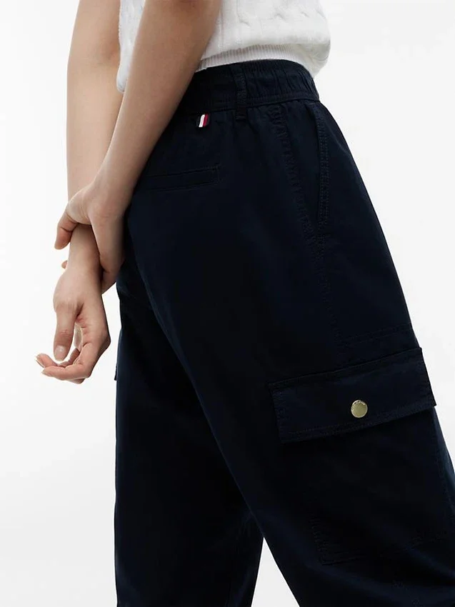 Pantalón jogger cargo de algodón elástico Pantalón jogger cargo de algodón elástico