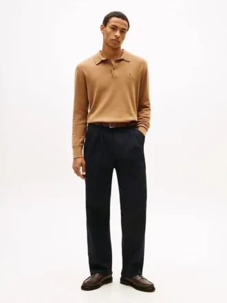 Pantalón plisado de corte holgado
