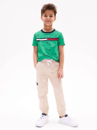 Pantalones cargo elásticos para niño