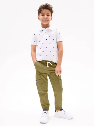 Pantalones cargo elásticos para niño