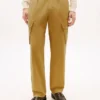 Pantalones cargo rectos teñidos en prenda