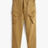 Pantalones cargo rectos teñidos en prenda