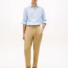 Pantalones cónicos de lino teñidos en prenda Pantalones cónicos de lino teñidos en prenda