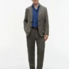 Pantalones cónicos de lino teñidos en prenda Pantalones cónicos de lino teñidos en prenda