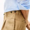 Pantalones cónicos de lino teñidos en prenda Pantalones cónicos de lino teñidos en prenda