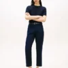 Pantalones con bolsillos de algodón elástico