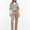 Pantalones con bolsillos de algodón elástico
