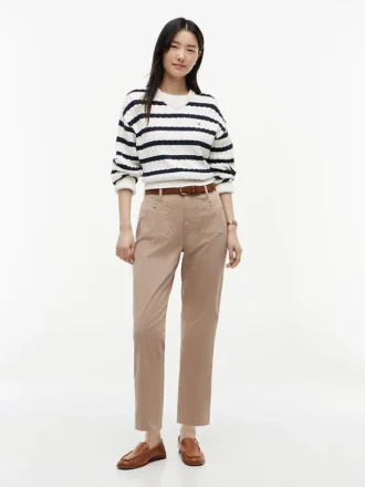 Pantalones con bolsillos de algodón elástico