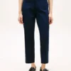 Pantalones con bolsillos de algodón elástico