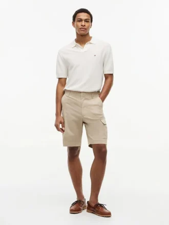 Pantalones cortos cargo de sarga elástica de corte holgado