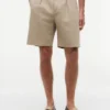 Pantalones cortos chinos de mezcla de algodón y lino de corte holgado