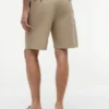 Pantalones cortos chinos de mezcla de algodón y lino de corte holgado