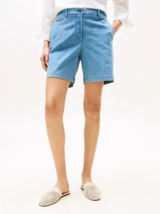 Pantalones cortos chinos elásticos de 18 cm