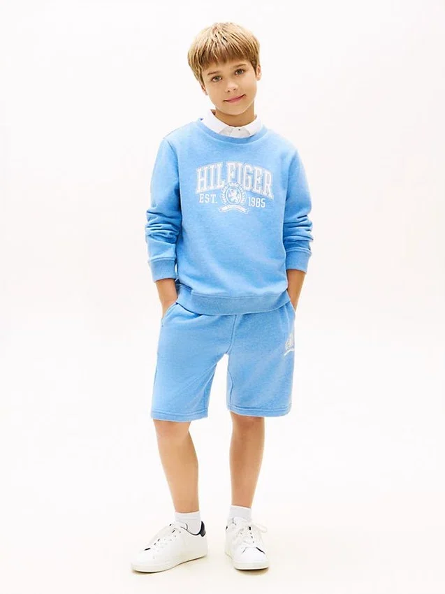 Pantalones cortos con logotipo Crest para niño Pantalones cortos con logotipo Crest para niño