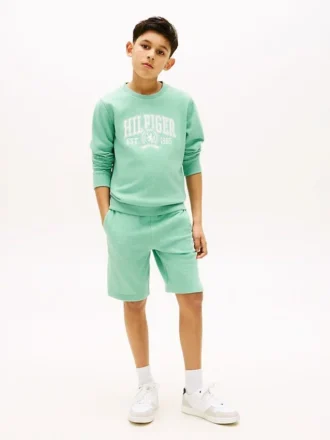 Pantalones cortos con logotipo Crest para niño