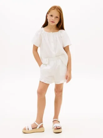 Pantalones cortos con volantes para niña