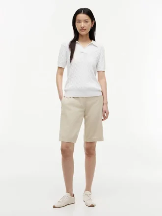Pantalones cortos de 28 cm en mezcla de lino