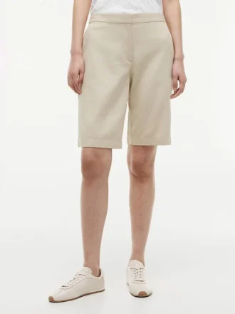 Pantalones cortos de 28 cm en mezcla de lino