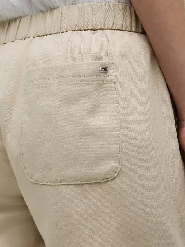 Pantalones cortos de 28 cm en mezcla de lino Pantalones cortos de 28 cm en mezcla de lino