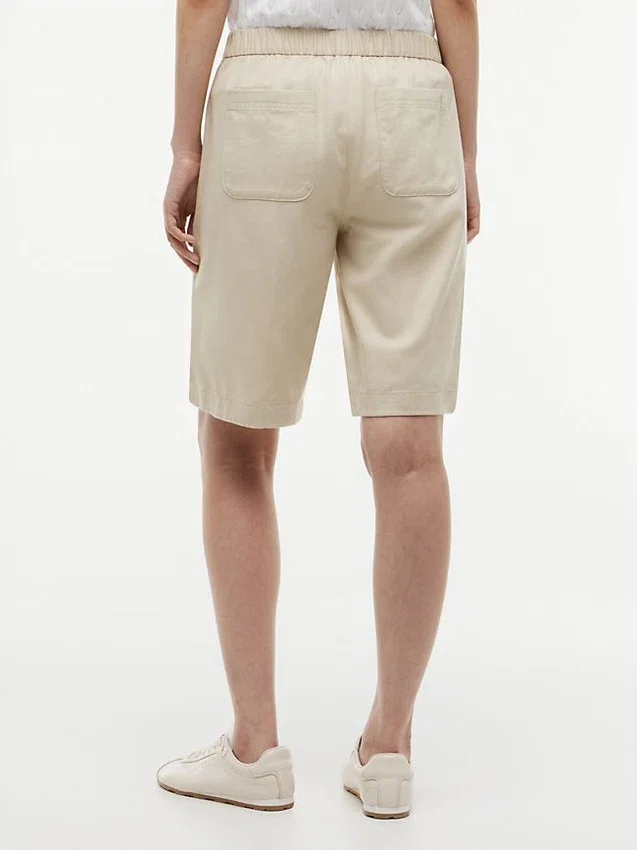 Pantalones cortos de 28 cm en mezcla de lino Pantalones cortos de 28 cm en mezcla de lino