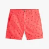 Pantalones cortos de corte regular con estampado de anclas de 18 cm