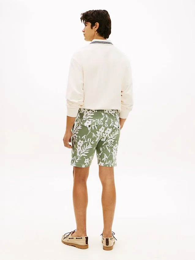 Pantalones cortos de corte regular con estampado tropical de 18 cm Pantalones cortos de corte regular con estampado tropical de 18 cm