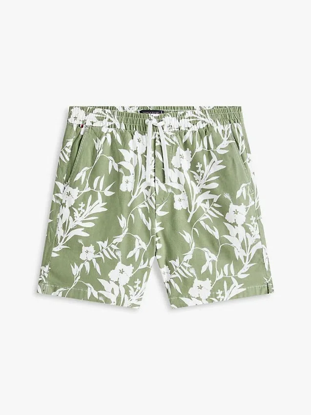 Pantalones cortos de corte regular con estampado tropical de 18 cm Pantalones cortos de corte regular con estampado tropical de 18 cm