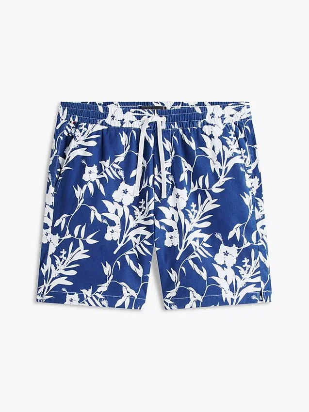 Pantalones cortos de corte regular con estampado tropical de 18 cm Pantalones cortos de corte regular con estampado tropical de 18 cm