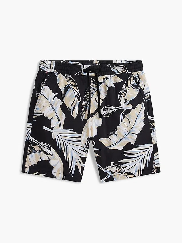 Pantalones cortos de corte regular con estampado tropical de 18 cm Pantalones cortos de corte regular con estampado tropical de 18 cm