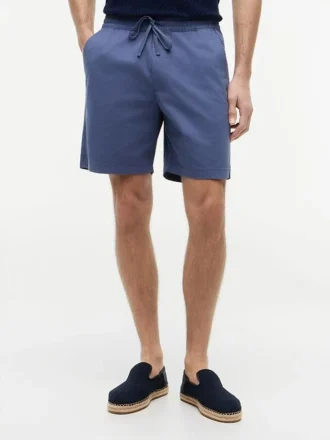 Pantalones cortos de corte regular de 18 cm con lavado a la prenda