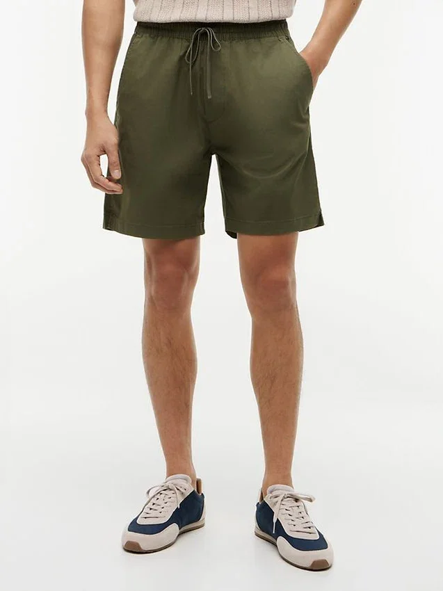 Pantalones cortos de corte regular de 18 cm con lavado a la prenda Pantalones cortos de corte regular de 18 cm con lavado a la prenda