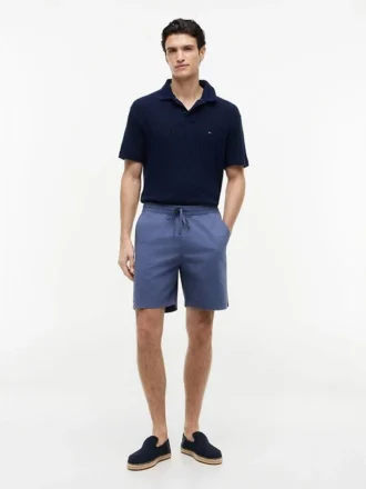 Pantalones cortos de corte regular de 18 cm con lavado a la prenda