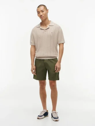 Pantalones cortos de corte regular de 18 cm con lavado a la prenda