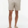 Pantalones cortos de corte regular de 18 cm en mezcla de algodón y lino Pantalones cortos de corte regular de 18 cm en mezcla de algodón y lino