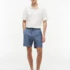 Pantalones cortos de corte regular de 18 cm en mezcla de algodón y lino Pantalones cortos de corte regular de 18 cm en mezcla de algodón y lino