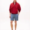 Pantalones cortos de corte regular de 18 cm en mezcla de algodón y lino Pantalones cortos de corte regular de 18 cm en mezcla de algodón y lino